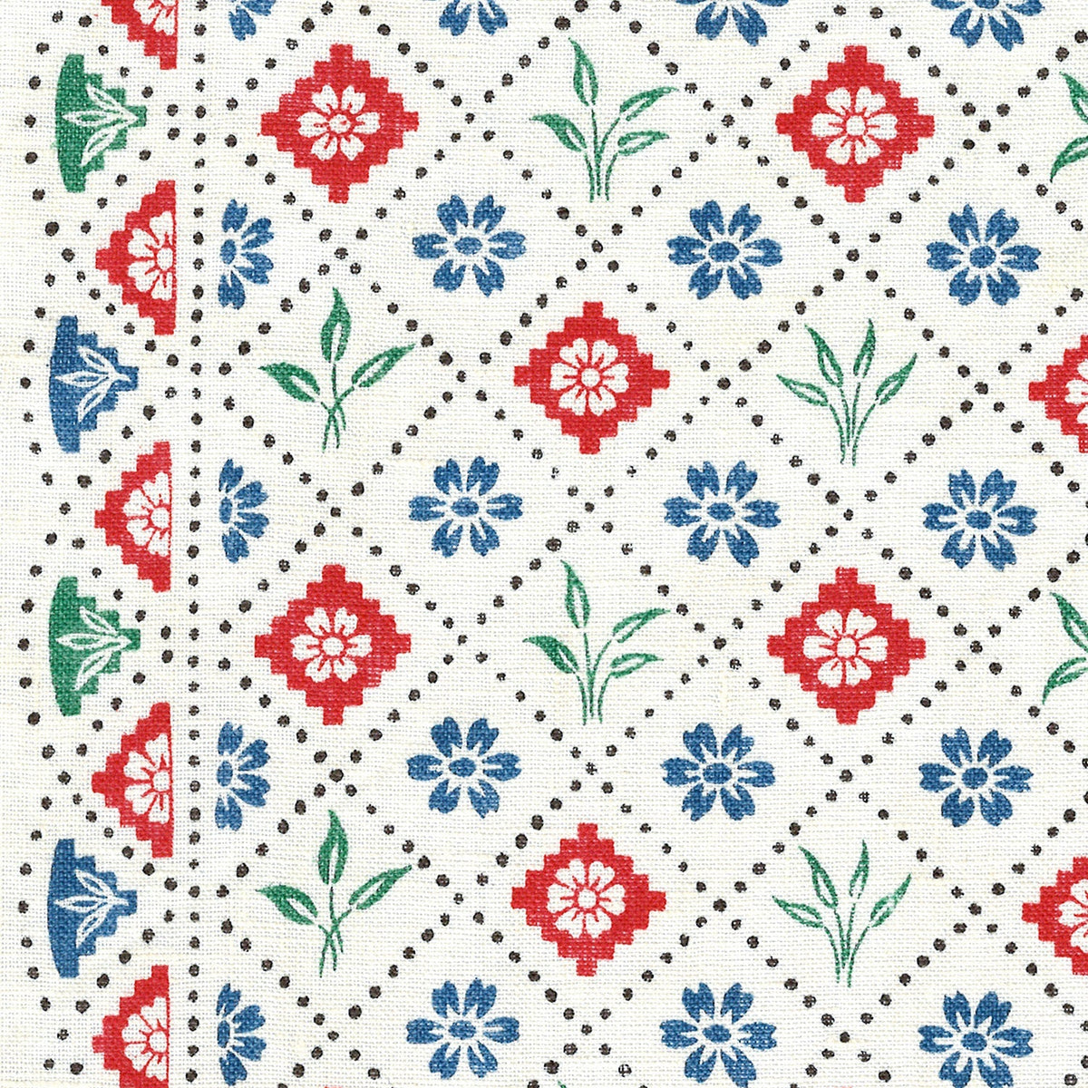 Chemin des Bles Fabric by Décors Barbares, border detail