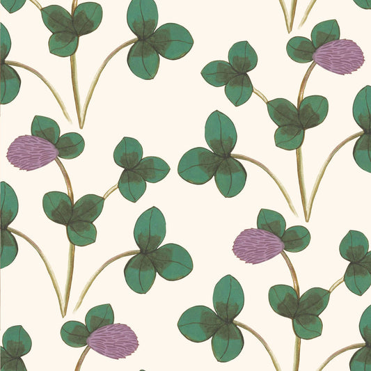Chintz Constance Wallpaper by Ottoline in Green and Lilac