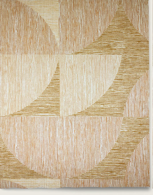 Circle Squared Wallpaper by Aux Abris in Warm Beige
