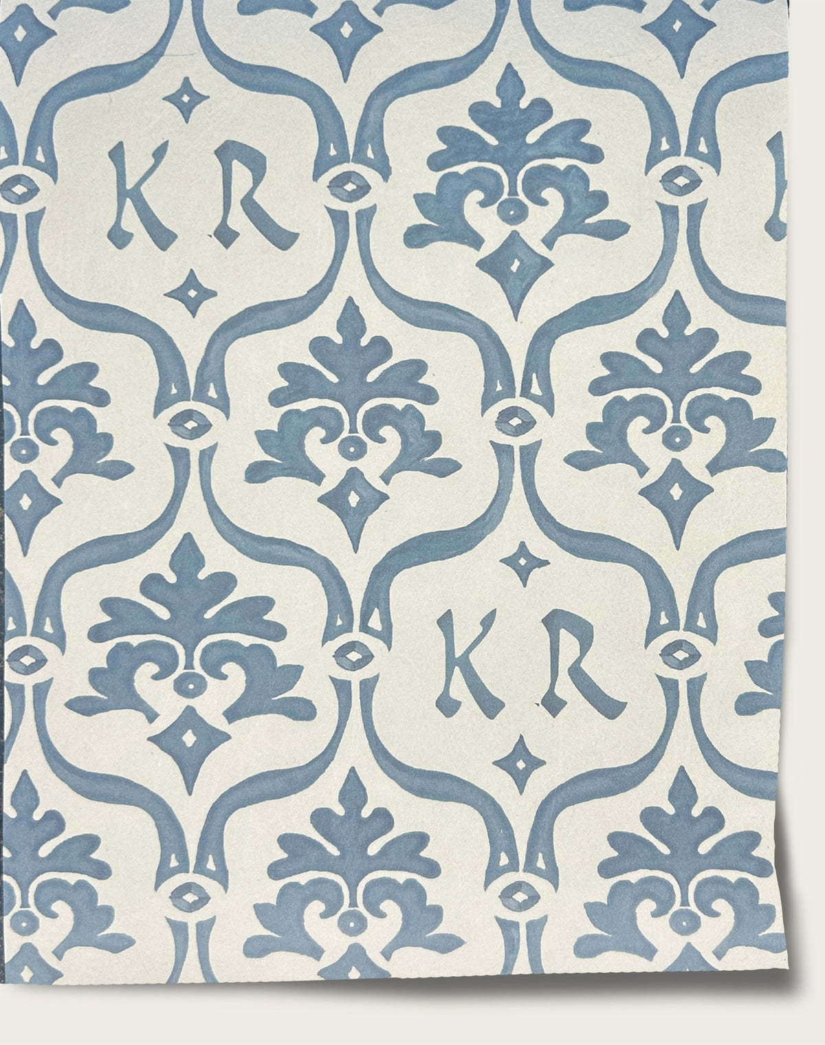 Crest Wallpaper by Aux Abris in Sky Teal