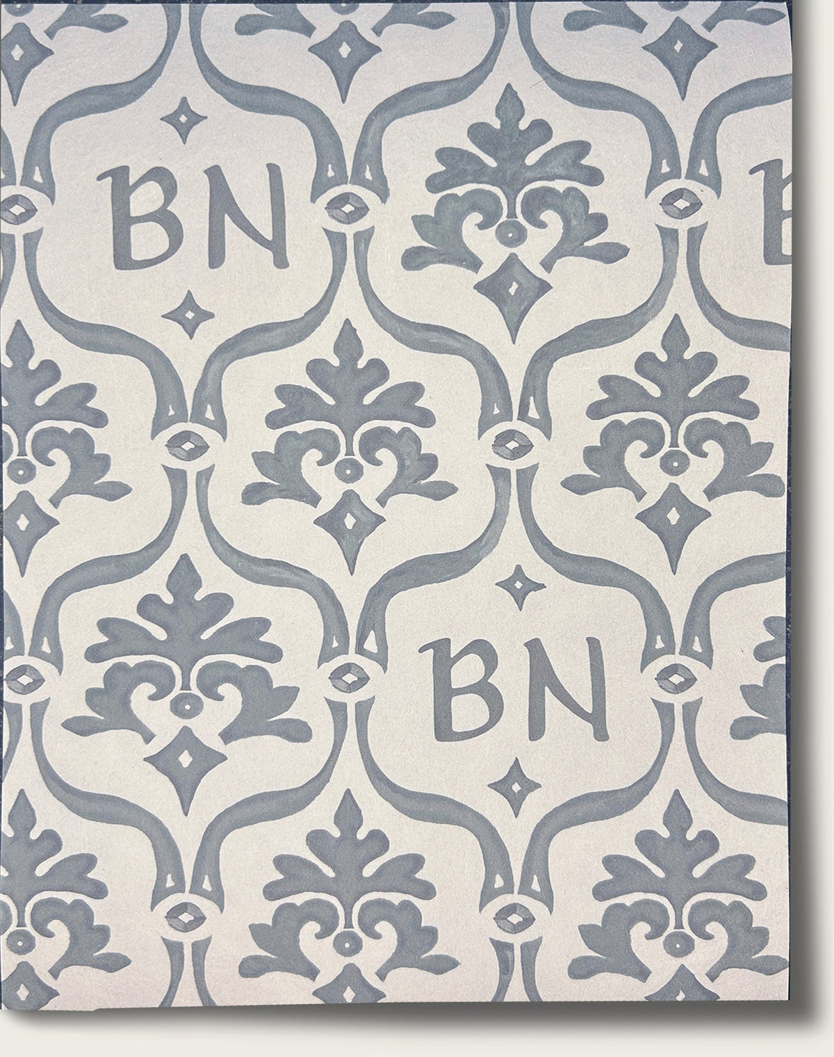Crest Wallpaper by Aux Abris in Stone Grey