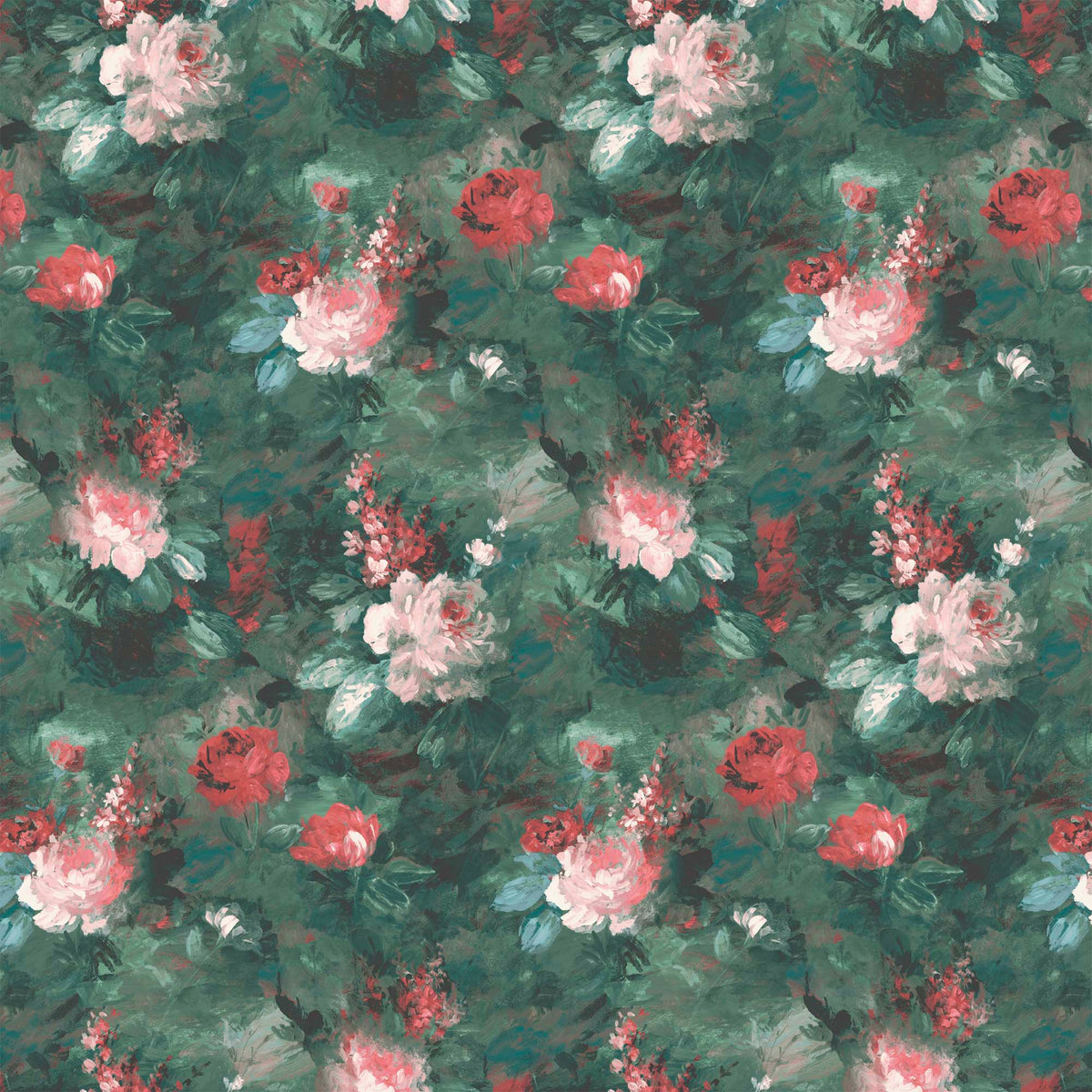 Ditsy Ava Marika Emerald Green Velvet Fabric