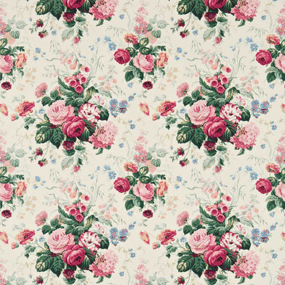 Stapleton Park Cream/Pink fabric by Sanderson