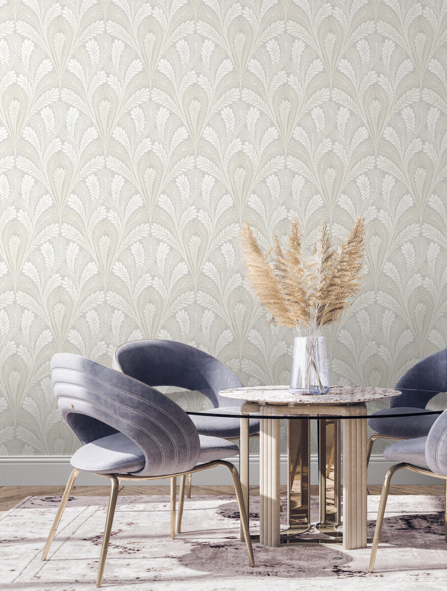 Shell Damask Wallpaper