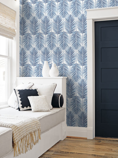 Seabrook DuPont Paradise Palm High Performance Wallpaper - Coastal Blue