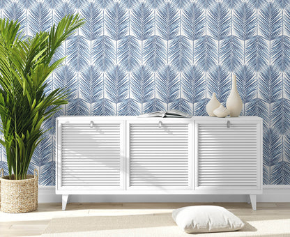Seabrook DuPont Paradise Palm High Performance Wallpaper - Coastal Blue