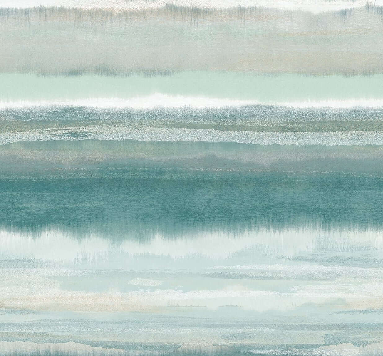 Seabrook DuPont Watercolor Stripe High Performance Wallpaper - Calypso Green
