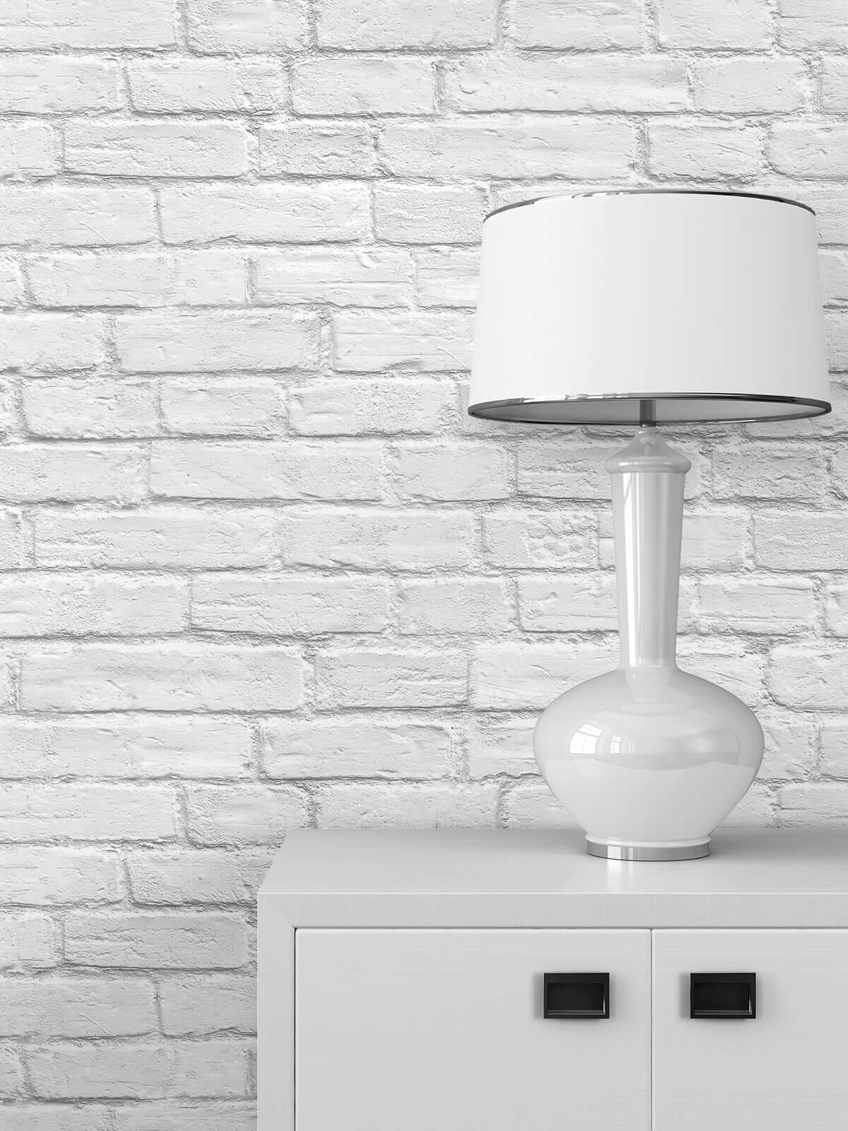Seabrook DuPont Vintage Brick High Performance Wallpaper - Arctic Grey