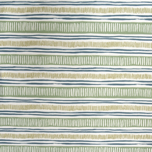 Dash Fabric by Titley & Marr in Teal/Leaf/Chartruese