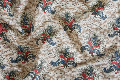 Daphne Fabric by Flora Soames in Bronze and Crab Apple