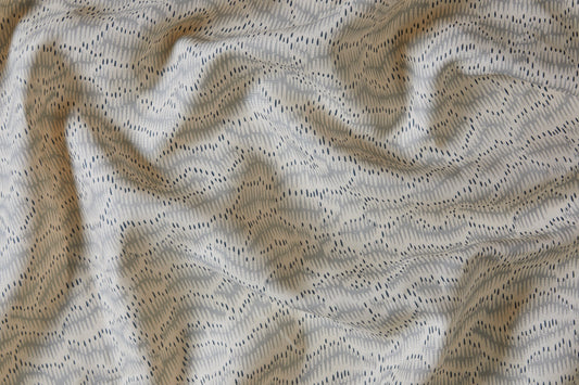 Daphne's Feathers Fabric by Flora Soames in Slate Blue