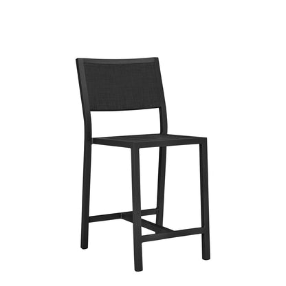 Duo Mesh Counter Stool by JANUS et Cie in Black/Black