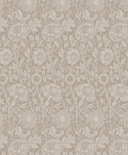 Seabrook Legacy Prints Tonal Floral Trail Wallpaper - Taupe