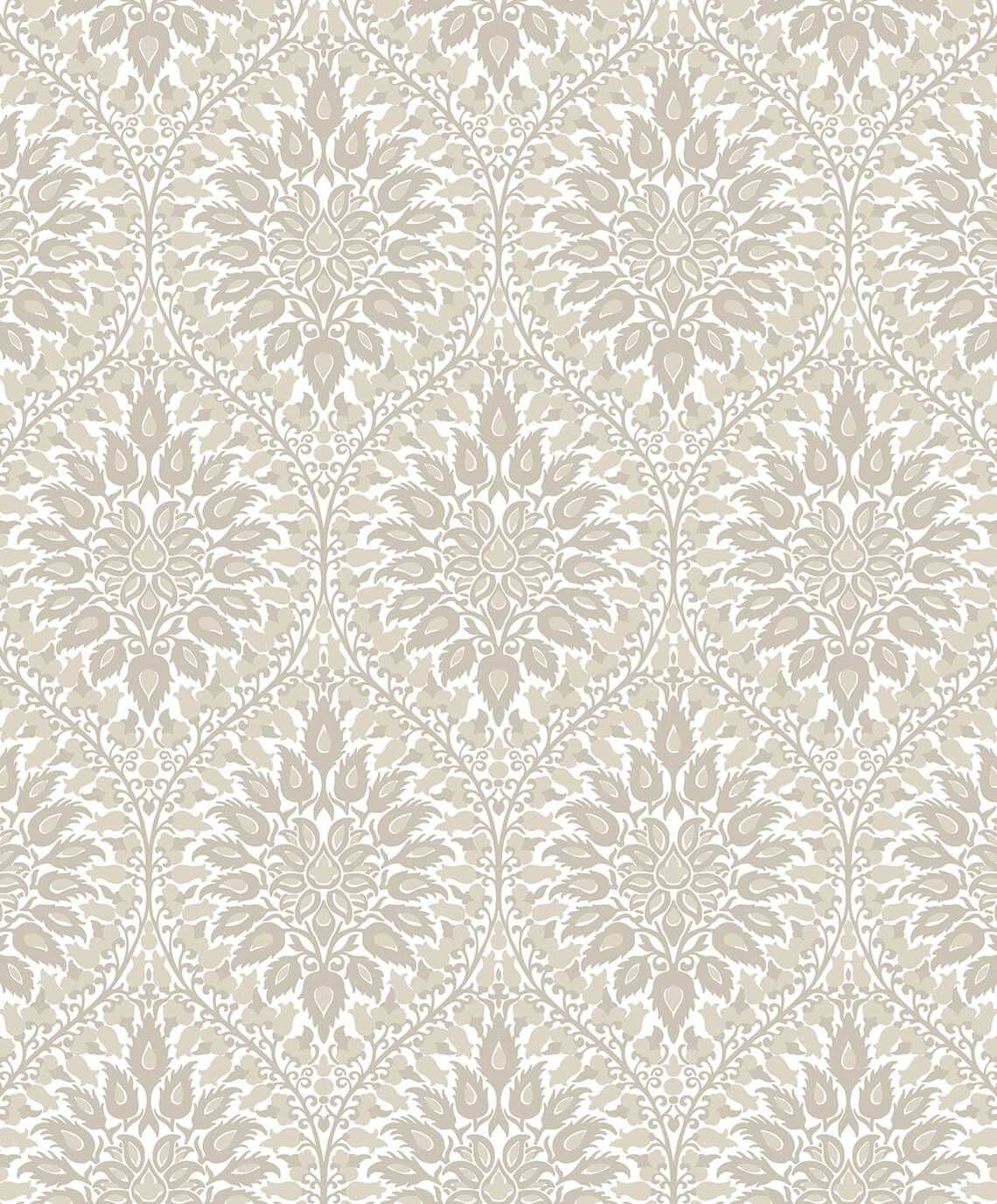 Seabrook Legacy Prints Luna Ogee Wallpaper - Natural Cream