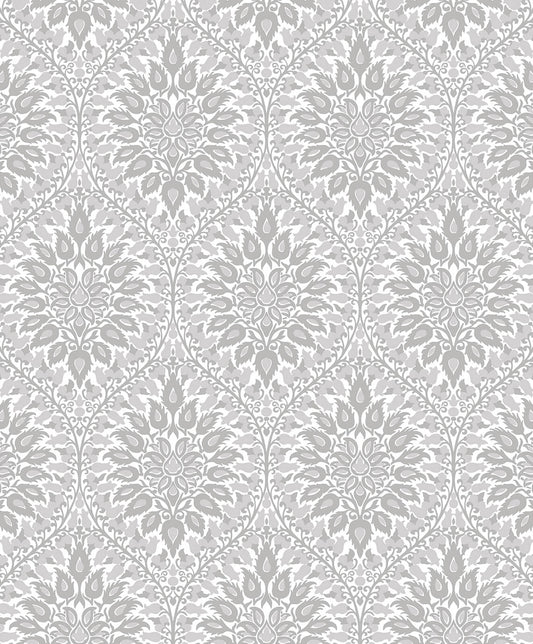 Seabrook Legacy Prints Luna Ogee Wallpaper - Daydream Grey
