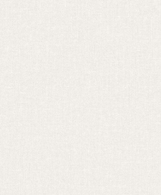 Seabrook White Heron Abington Faux Linen Wallpaper - Cotton