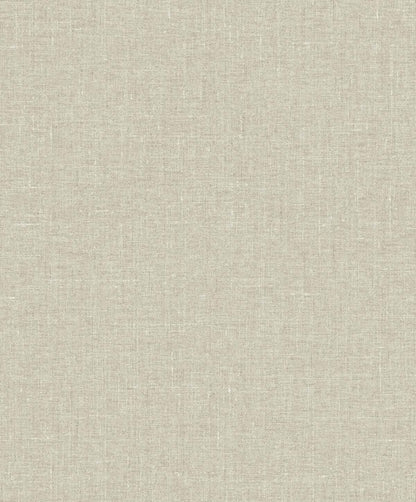 Seabrook White Heron Abington Faux Linen Wallpaper - Ocean Sand