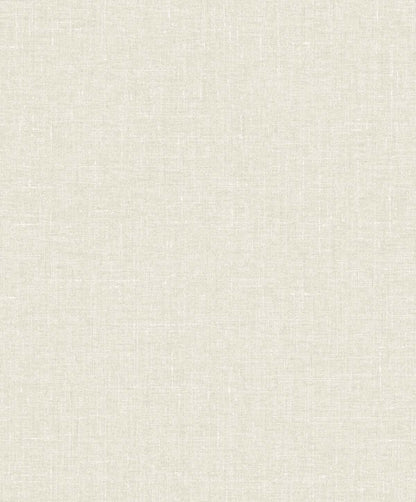 Seabrook White Heron Abington Faux Linen Wallpaper - Tan