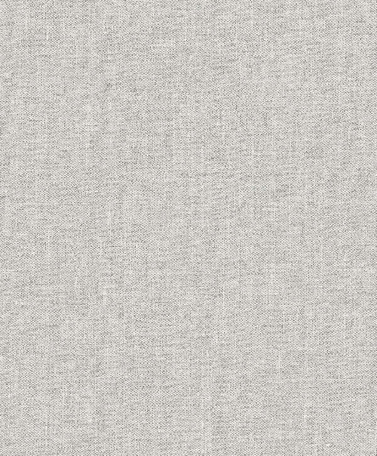Seabrook White Heron Abington Faux Linen Wallpaper - Uniform Grey
