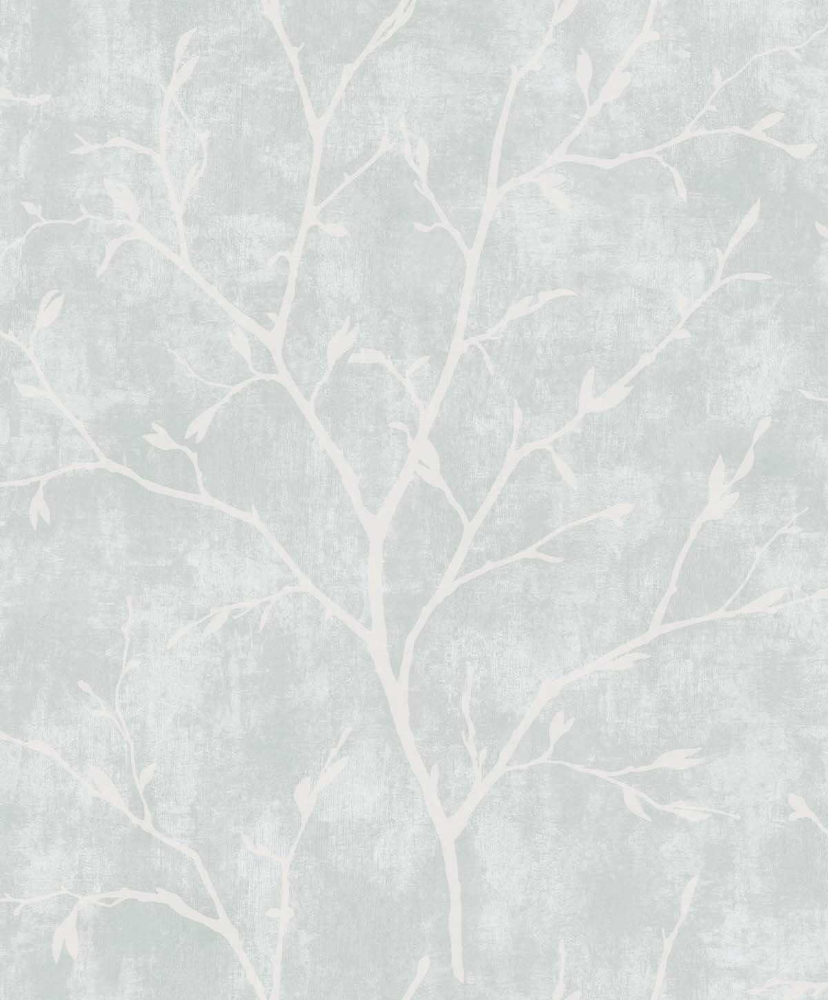 Seabrook White Heron Avena Branches Wallpaper - Winter Grey