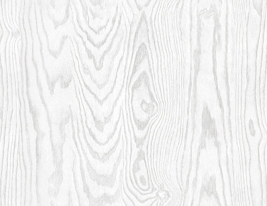 Seabrook White Heron Kyoto Faux Woodgrain Wallpaper - Modern Wash