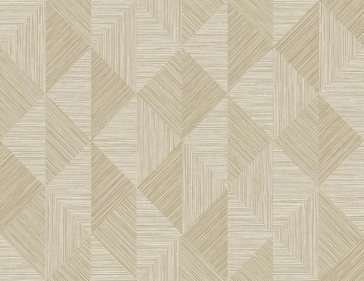 Seabrook White Heron Diamond Inlay Wallpaper - Sandy