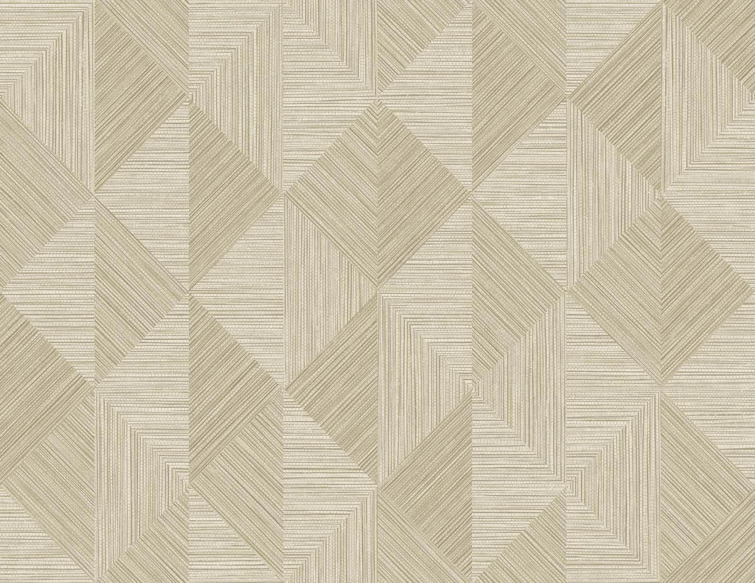 Seabrook White Heron Diamond Inlay Wallpaper - Sandy