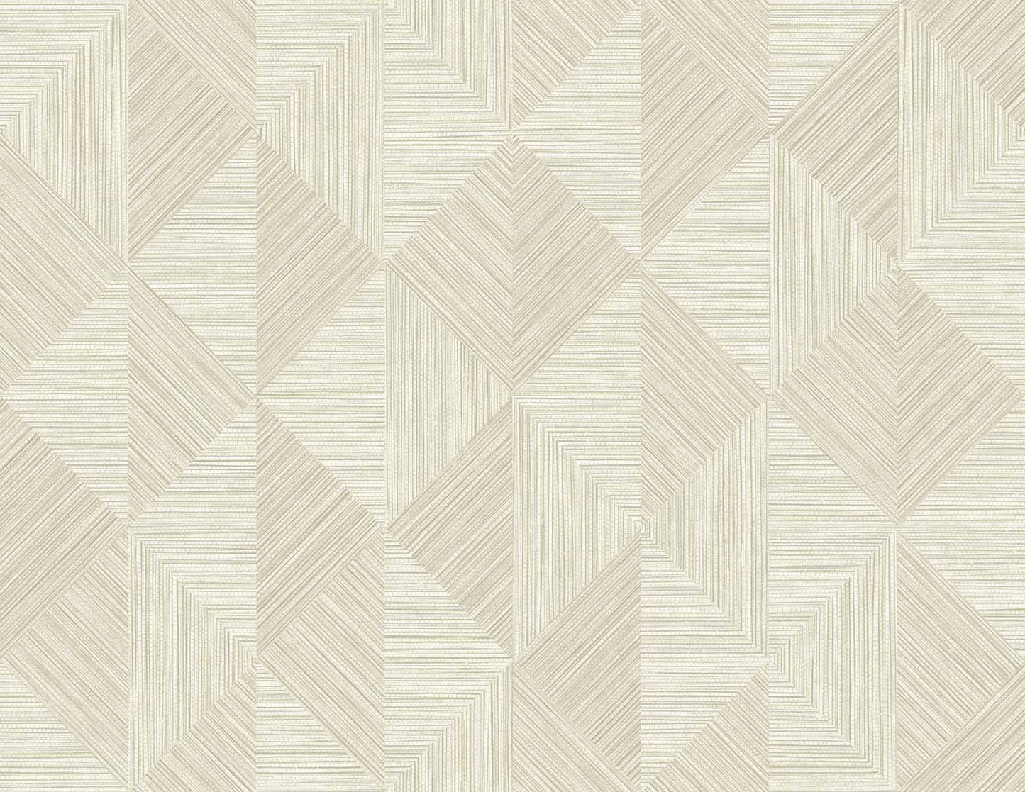 Seabrook White Heron Diamond Inlay Wallpaper - Beige