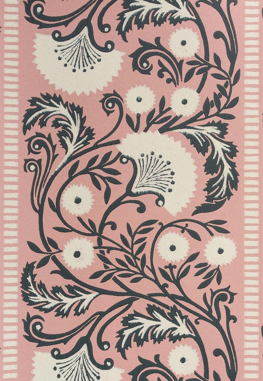 Eastern Garden Wallpaper by Studio Atkinson in Pink/Indigo