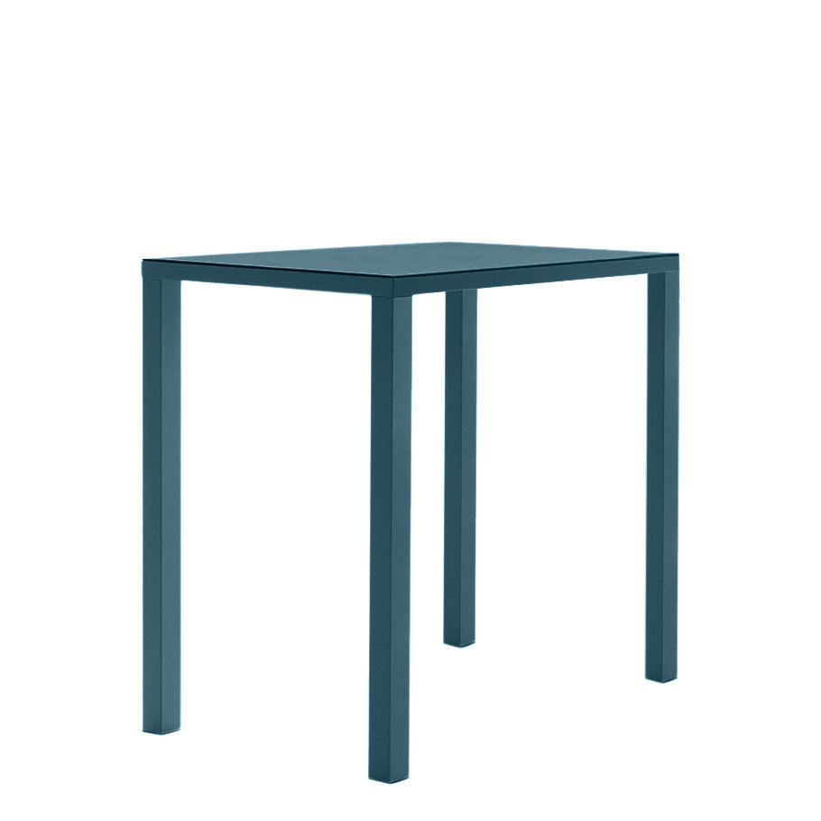 Easy Bar Table Square 90 by JANUS et Cie in Blue Teal