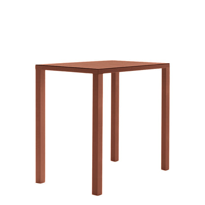 Easy Bar Table Square 90 by JANUS et Cie in Terracotta