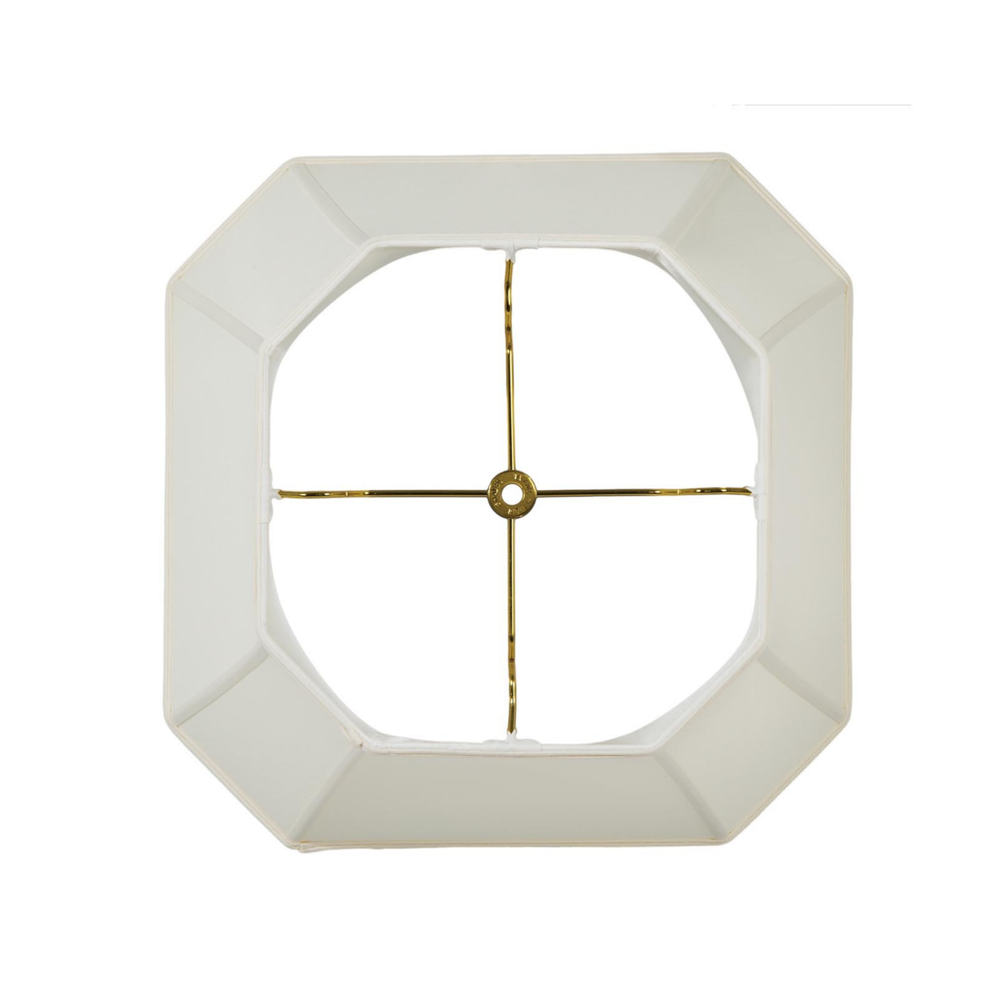 Cut Corner Square Lamp Shade, Off White Color, Tissue Shantung Material