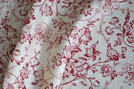 Enid's Ramble Fabric by Flora Soames in Ruby