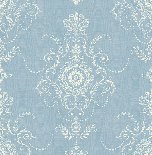 Seabrook French Country Colette Cameo Wallpaper - Bleu Bisque