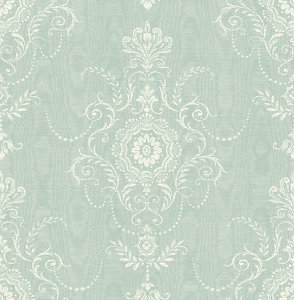 Seabrook French Country Colette Cameo Wallpaper - Summer Sky