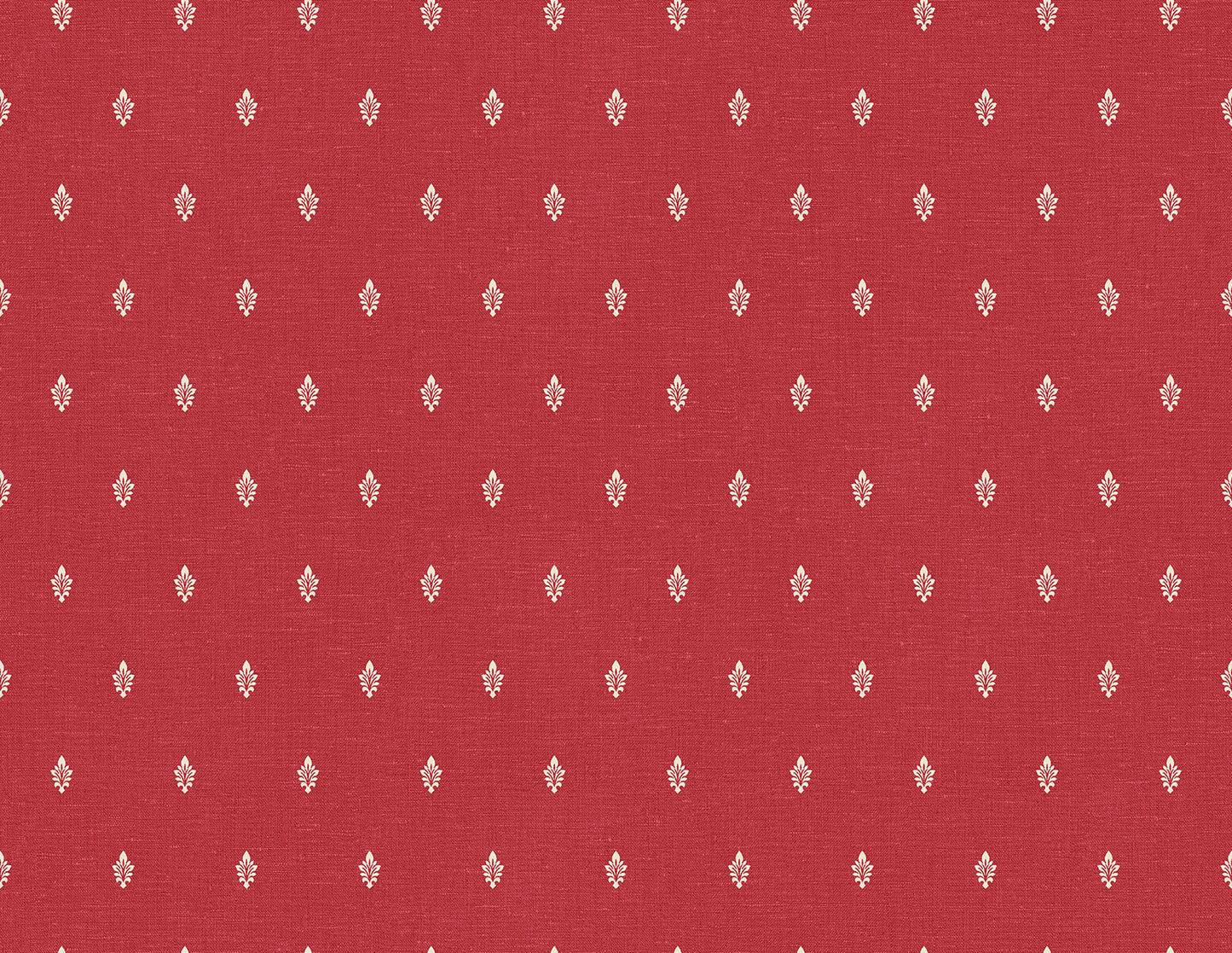 Seabrook French Country Petite Feuille Sprig Wallpaper - Antique Ruby