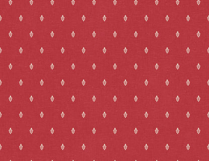 Seabrook French Country Petite Feuille Sprig Wallpaper - Antique Ruby