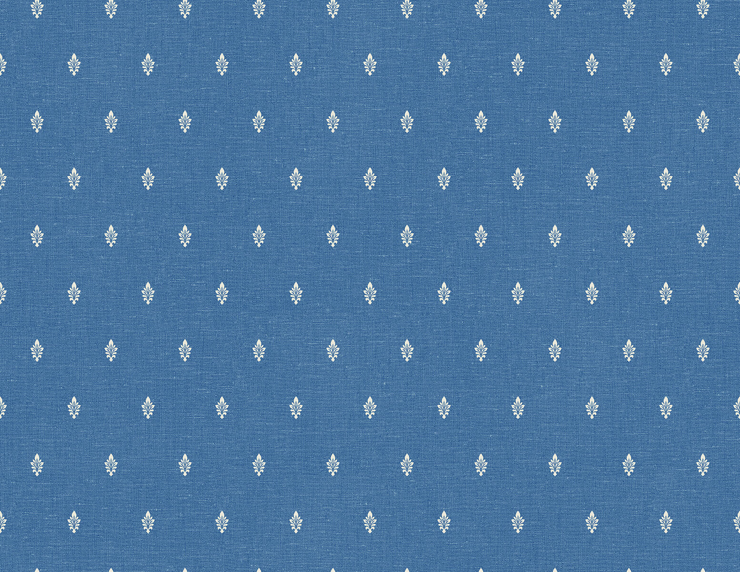 Seabrook French Country Petite Feuille Sprig Wallpaper - Denim Wash