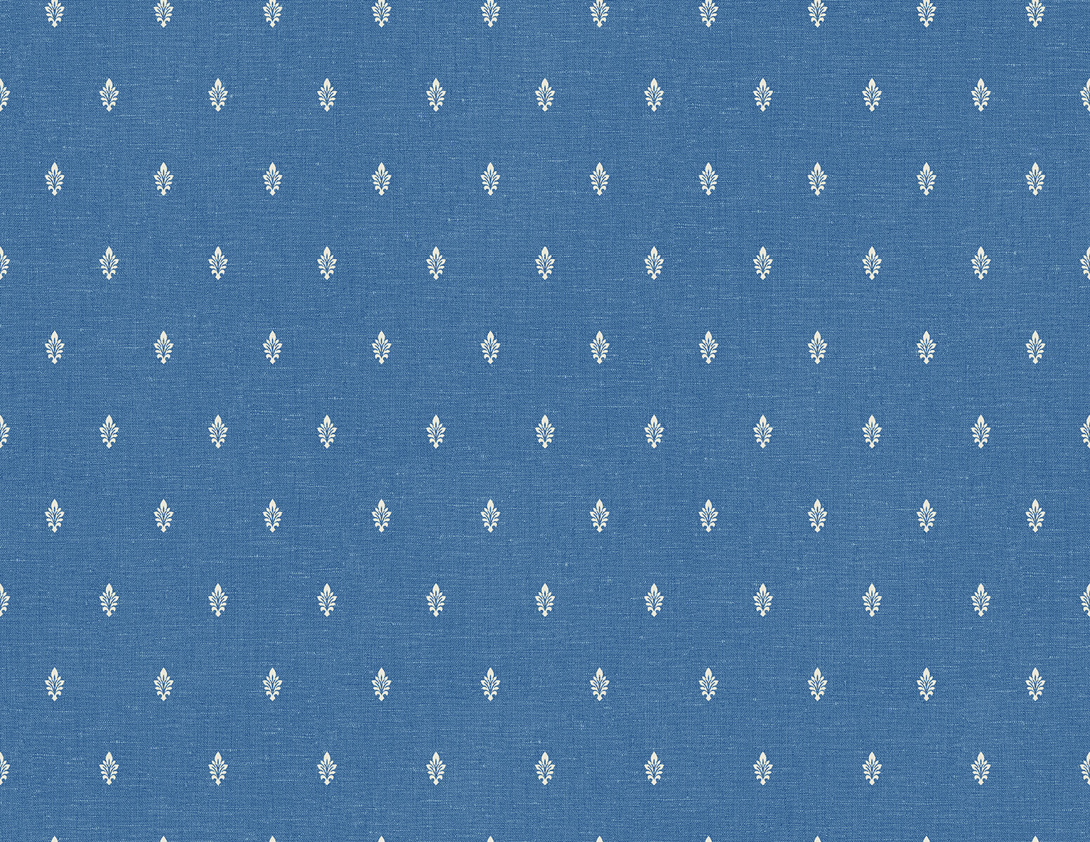 Seabrook French Country Petite Feuille Sprig Wallpaper - Denim Wash