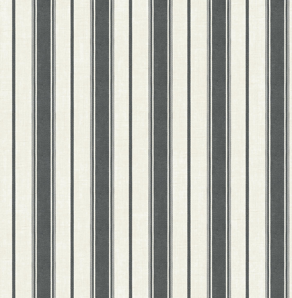 Seabrook French Country Eliott Linen Stripe Wallpaper - Poppy Seed