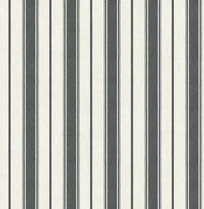 Seabrook French Country Eliott Linen Stripe Wallpaper - Poppy Seed