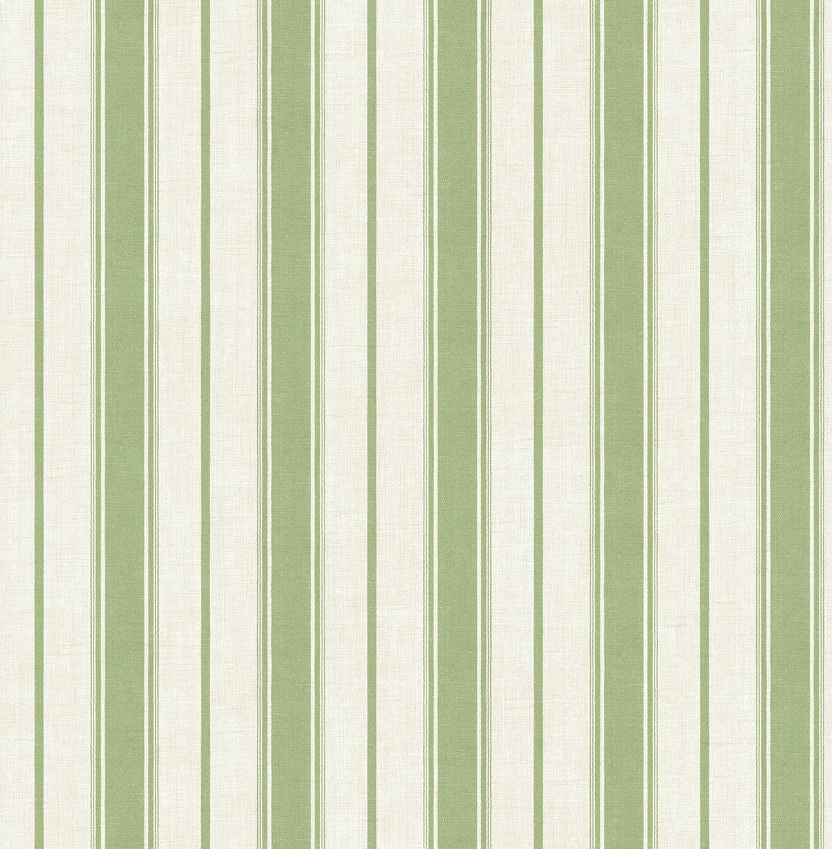 Seabrook French Country Eliott Linen Stripe Wallpaper - Pomme