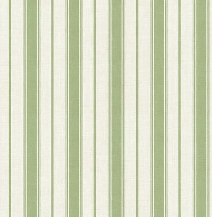 Seabrook French Country Eliott Linen Stripe Wallpaper - Pomme