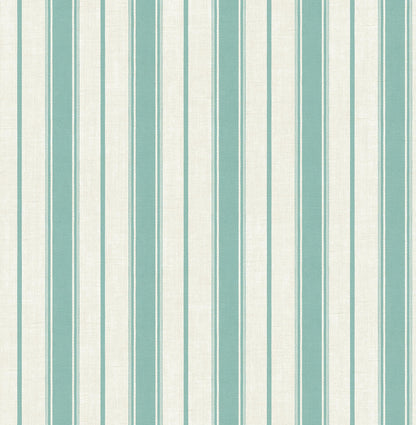 Seabrook French Country Eliott Linen Stripe Wallpaper - Minty Meadow