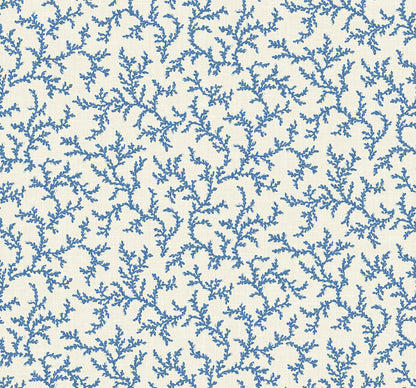 Seabrook French Country Corail Wallpaper - Denim Wash