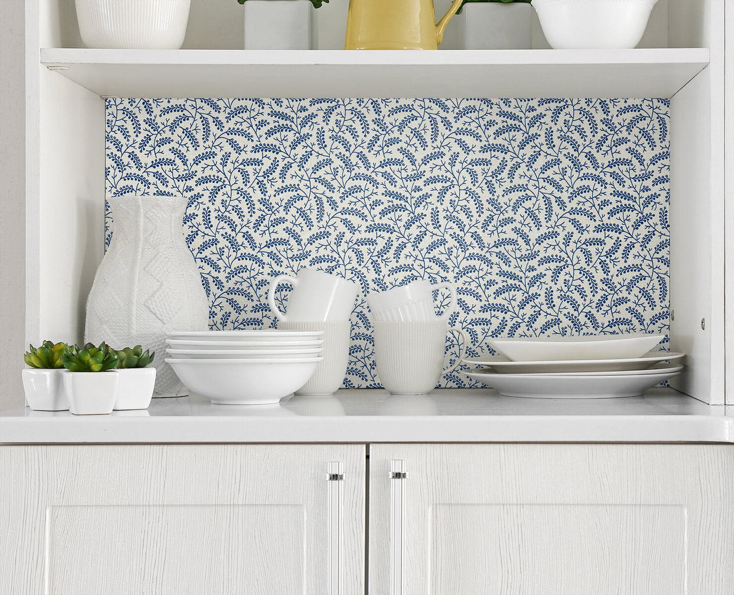 Seabrook French Country Cossette Wallpaper - Denim Wash