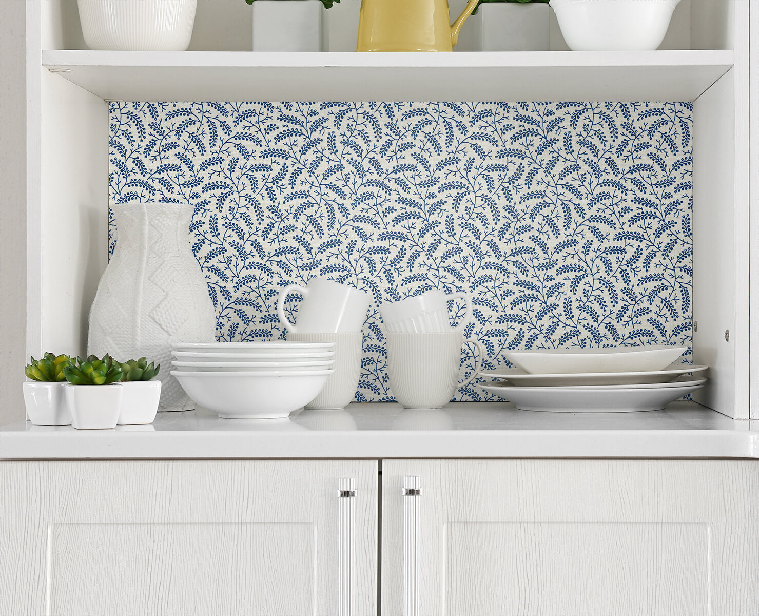 Seabrook French Country Cossette Wallpaper - Denim Wash