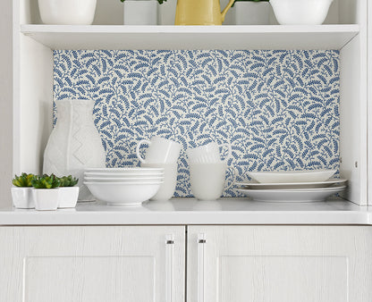 Seabrook French Country Cossette Wallpaper - Denim Wash