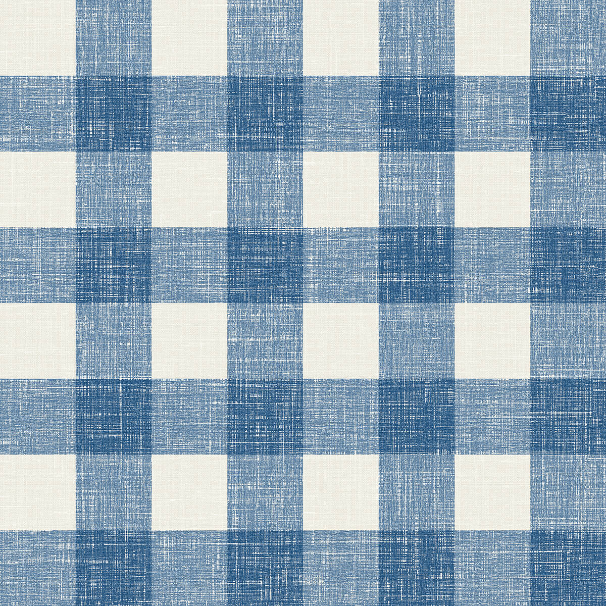 Seabrook French Country Bebe Gingham Wallpaper - Denim Wash