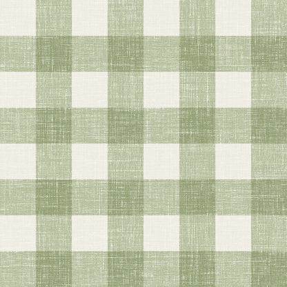 Seabrook French Country Bebe Gingham Wallpaper - Herb